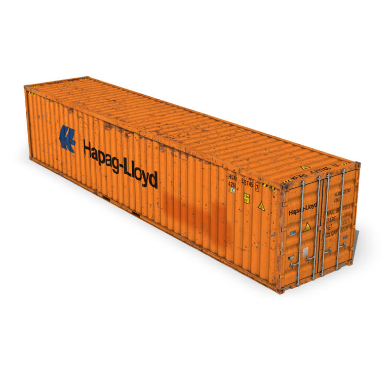 40ft Shipping Container Hapag Lloyd 3D Model FlatPyramid