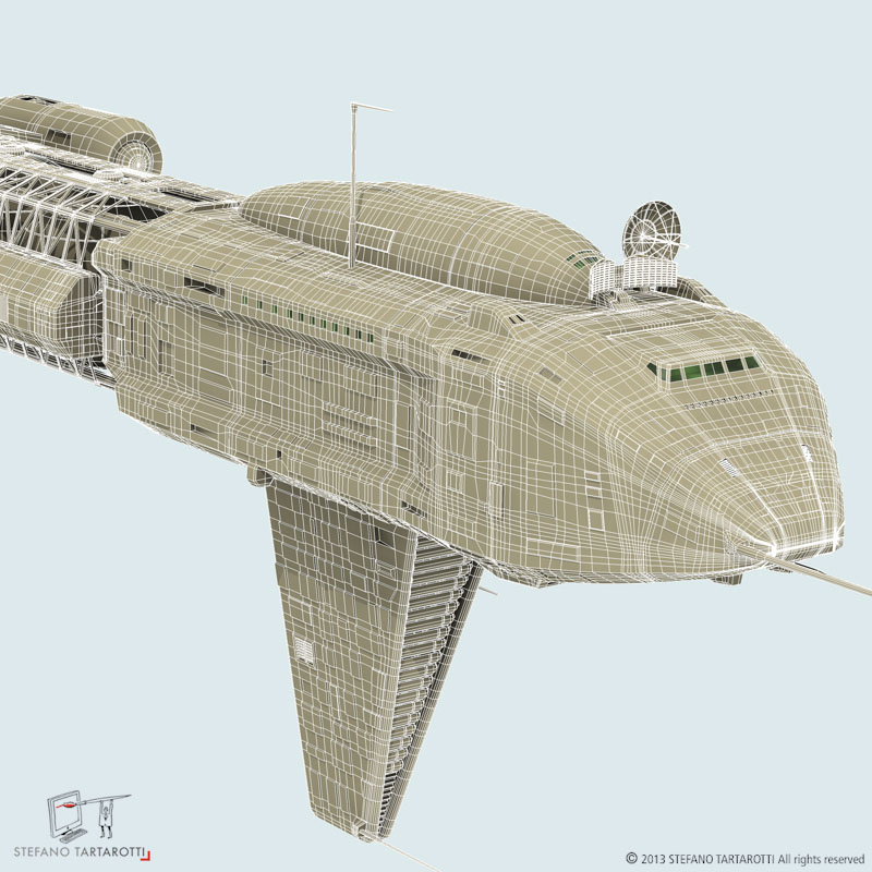 spaceship 3d model 3ds dxf fbx c4d obj 167500