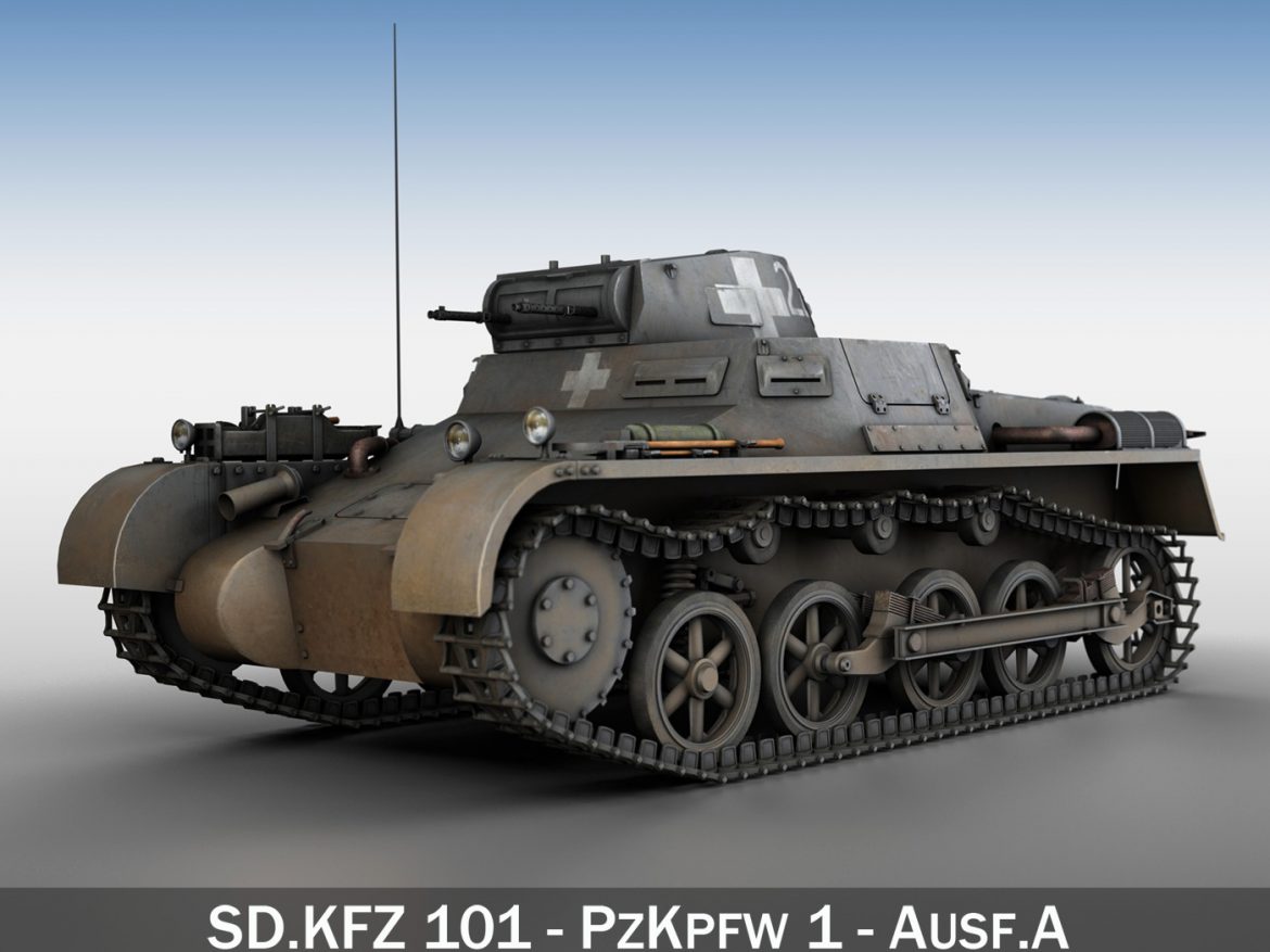 pzkpfw 1 – panzer 1 – ausf. a – 22 3d model 3ds fbx c4d lwo obj 186926