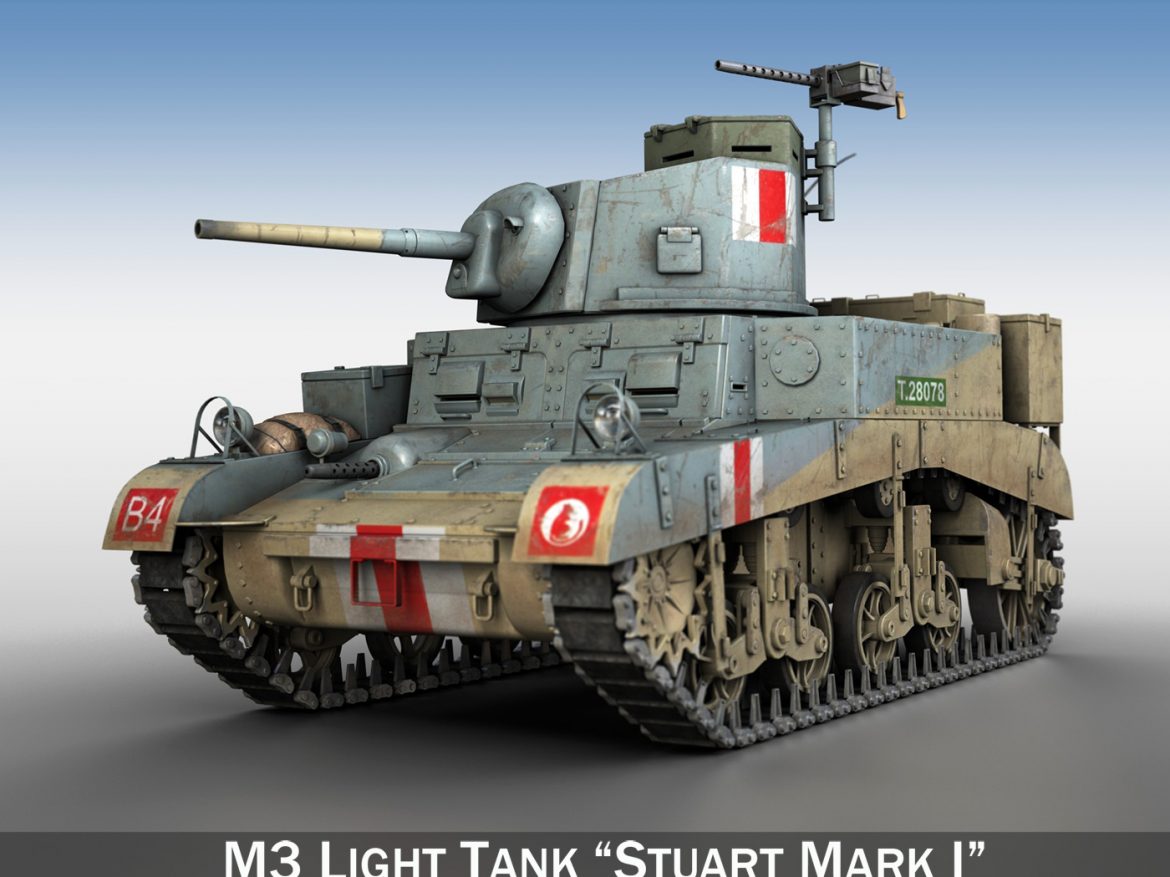 m3 light tank honey 3d model 3ds fbx c4d lwo obj 187313