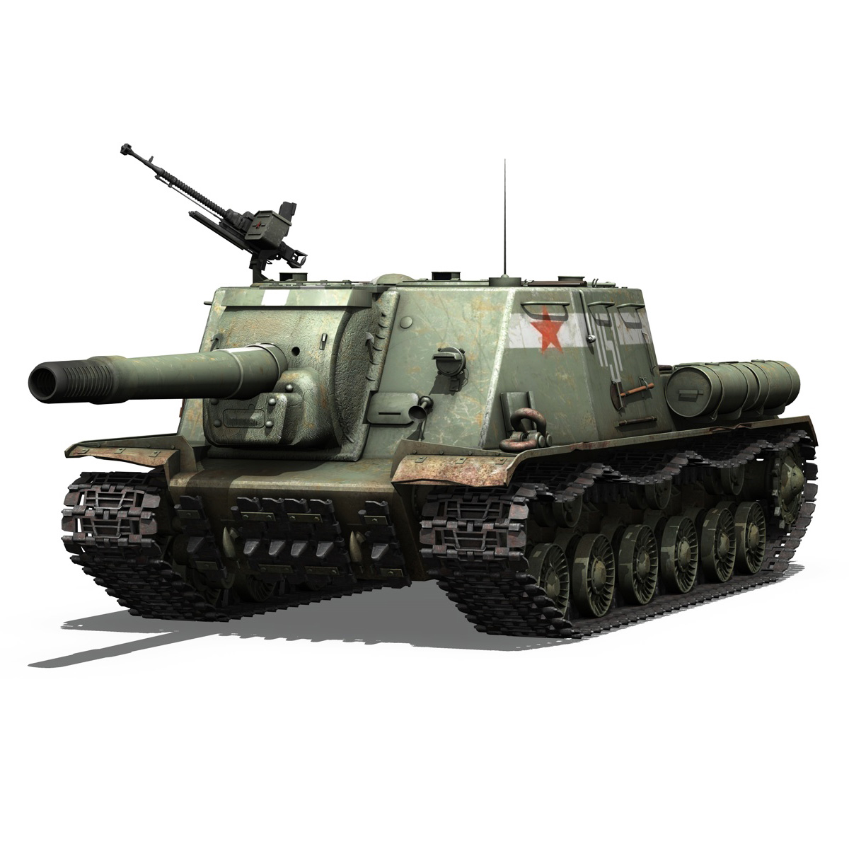 Isu 152 Soviet Heavy Self Propelled Gun 3d Model Buy Isu 152 Soviet