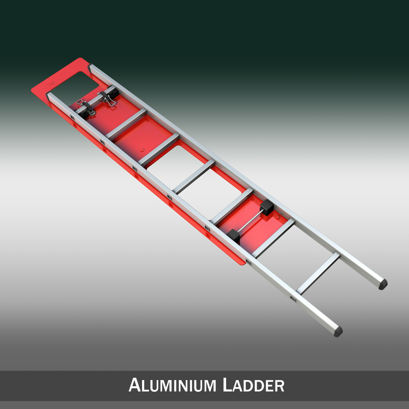 alu ladder with vehicle mounting 3d model 3ds fbx c4d lwo obj 188478