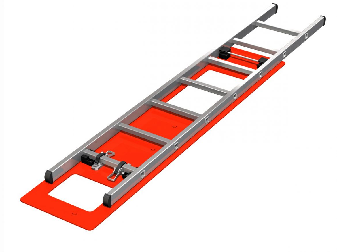 alu ladder with vehicle mounting 3d model 3ds fbx c4d lwo obj 188479