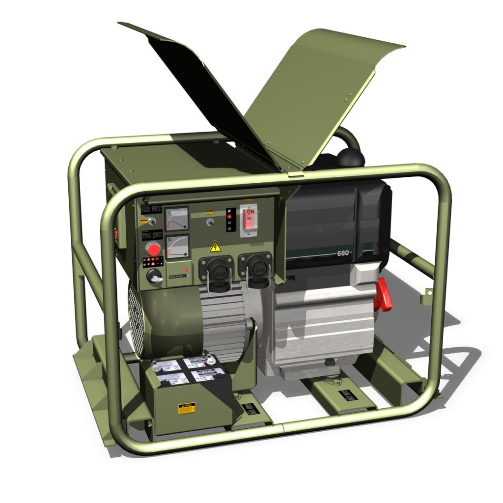 Military diesel generator 3D Model - FlatPyramid