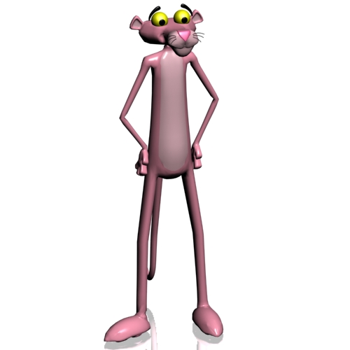 Pink Panther Character Toon 3d Model Flatpyramid