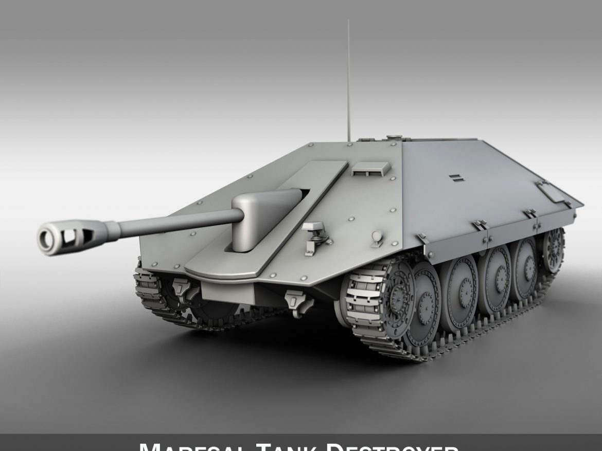 maresal m06 – romanian tank destroyer 3d model 3ds fbx c4d lwo obj 188887