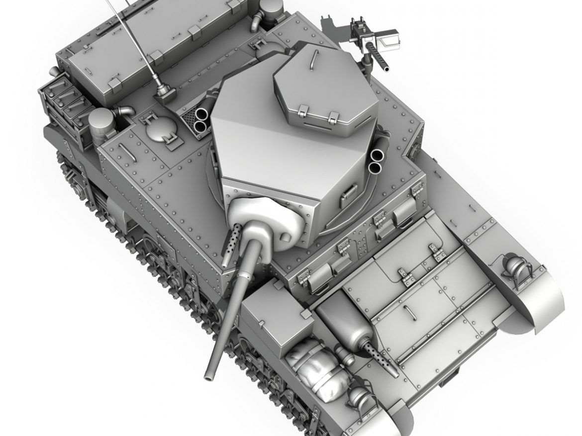 m3 light tank – honey 3d model 3ds fbx c4d lwo obj 188908