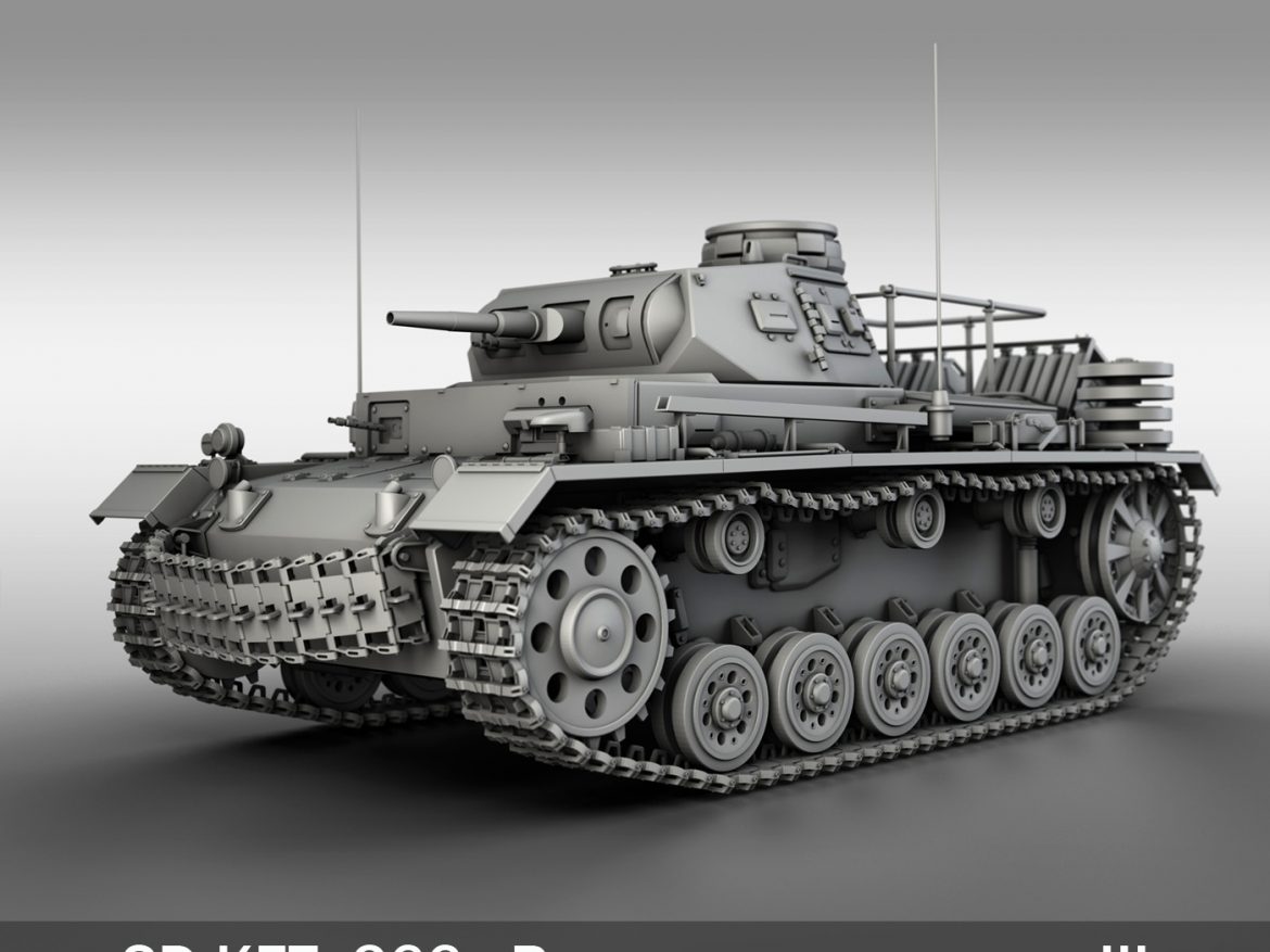 pzbefwg iii – ausf.e – command tank 3d model 3ds fbx c4d lwo obj 189039