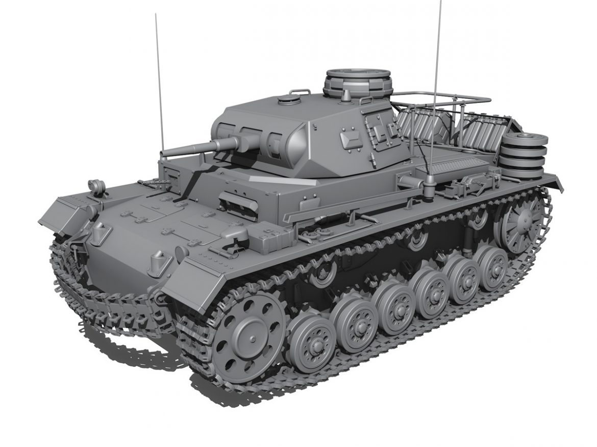 pzbefwg iii – ausf.e – command tank 3d model 3ds fbx c4d lwo obj 189040