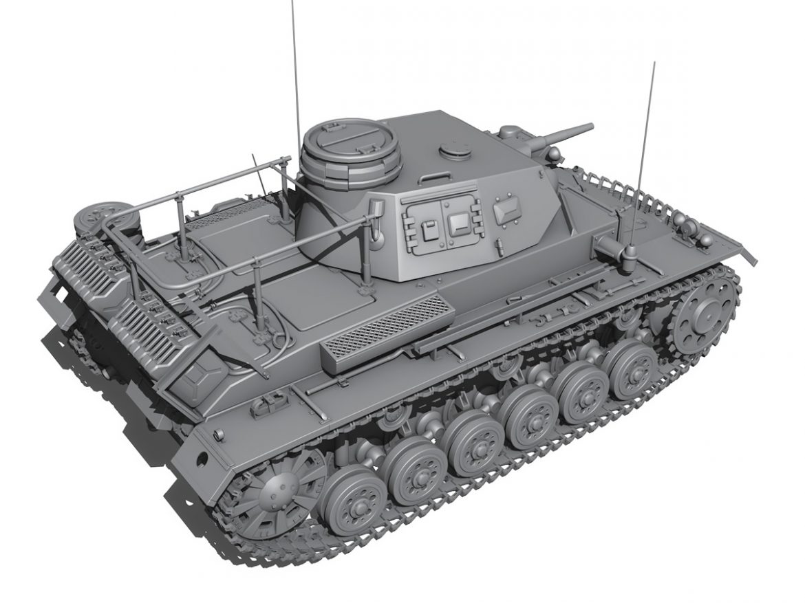 pzbefwg iii – ausf.e – command tank 3d model 3ds fbx c4d lwo obj 189043