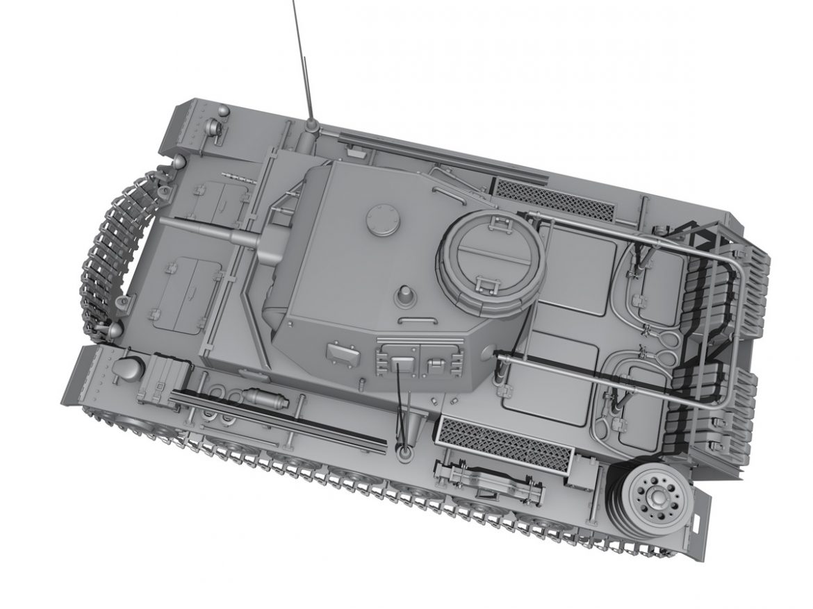 pzbefwg iii – ausf.e – command tank 3d model 3ds fbx c4d lwo obj 189046
