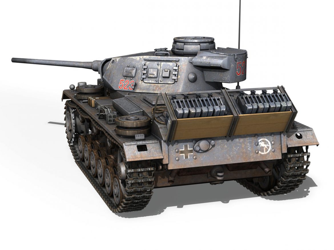 pzkpfw iii – panzer 3 – ausf.j – 523 3d model 3ds fbx c4d lwo obj 189078