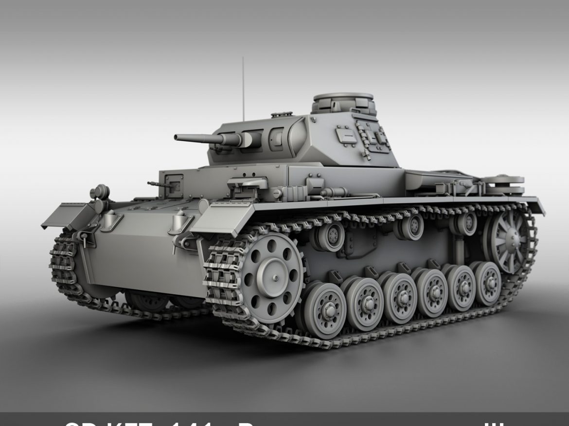 sd.kfz 141 pzkpfw 3 – panzer 3 – ausf.e 3d model 3ds fbx c4d lwo obj 189115