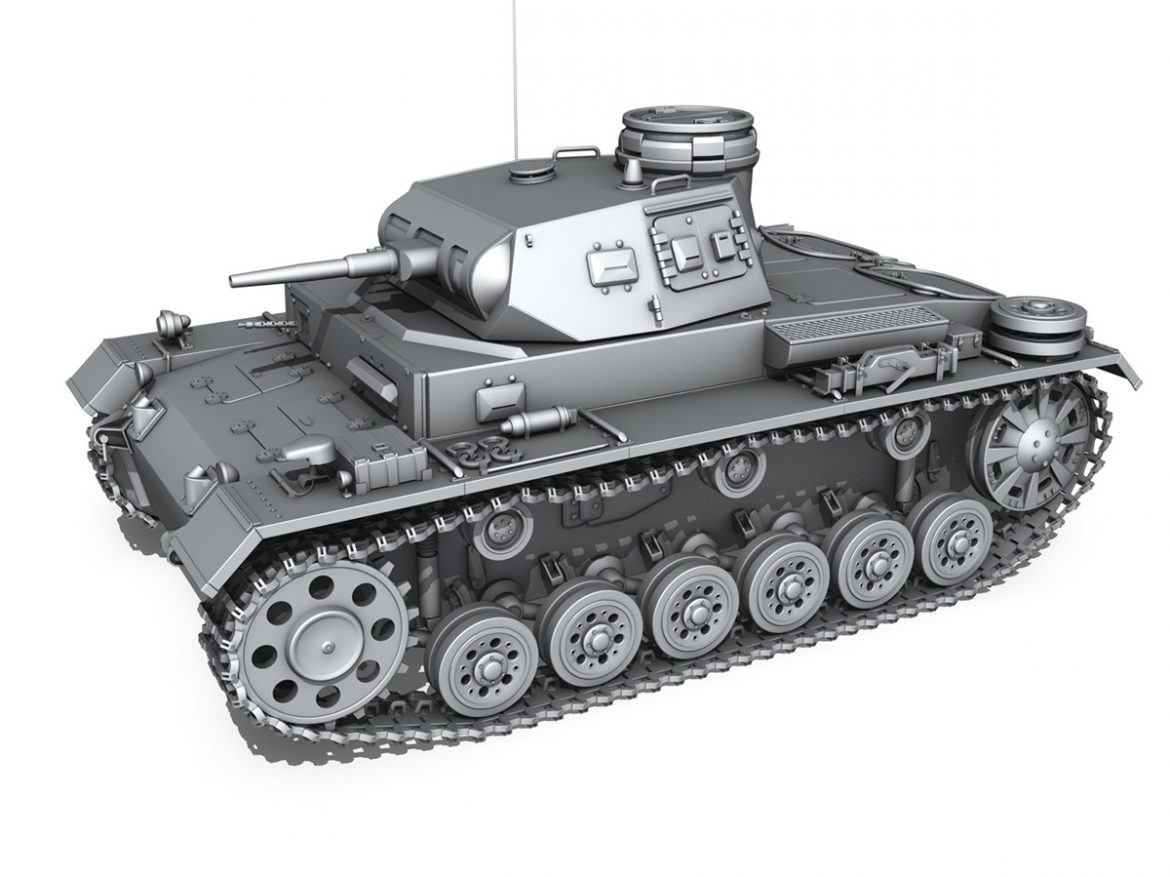 sd.kfz 141 pzkpfw 3 – panzer 3 – ausf.e 3d model 3ds fbx c4d lwo obj 189117