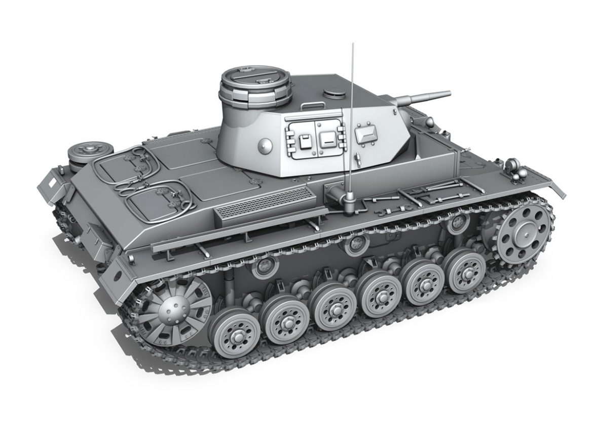 sd.kfz 141 pzkpfw 3 – panzer 3 – ausf.e 3d model 3ds fbx c4d lwo obj 189120