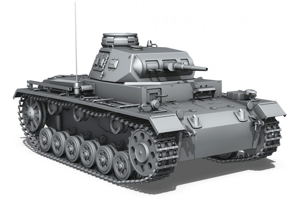 sd.kfz 141 pzkpfw 3 – panzer 3 – ausf.e 3d model 3ds fbx c4d lwo obj 189122