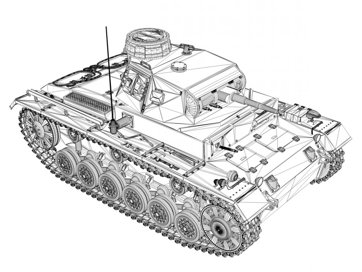 sd.kfz 141 pzkpfw 3 – panzer 3 – ausf.e 3d model 3ds fbx c4d lwo obj 189124