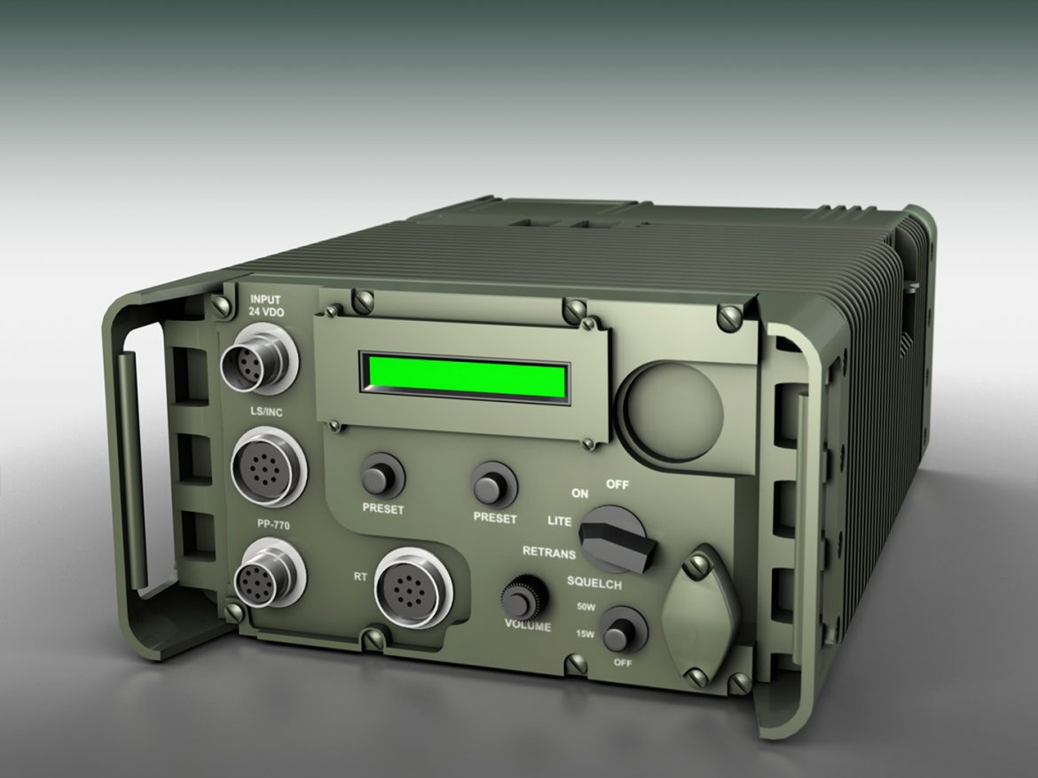 uhf military data radio 3d model 3ds fbx c4d lwo obj 189258