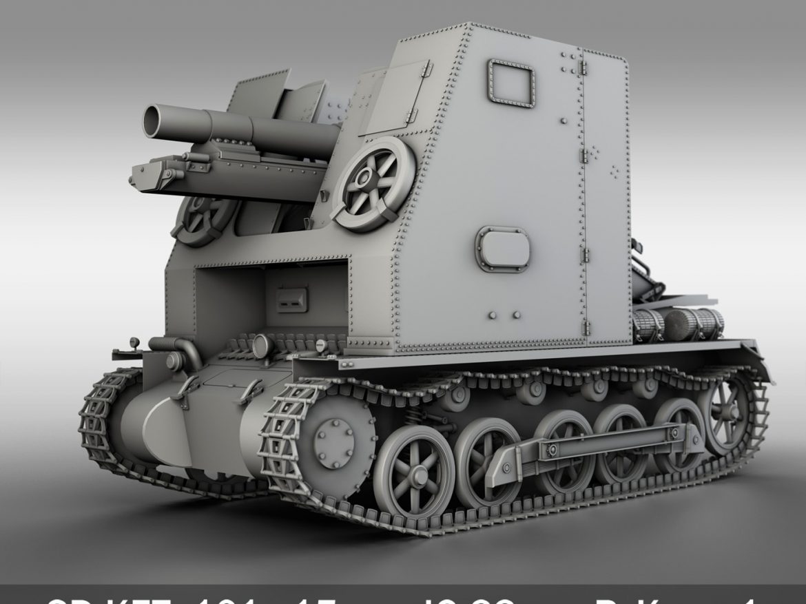 sd.kfz 101 – sturmpanzer 1 – bison 3d model 3ds fbx c4d lwo obj 189271