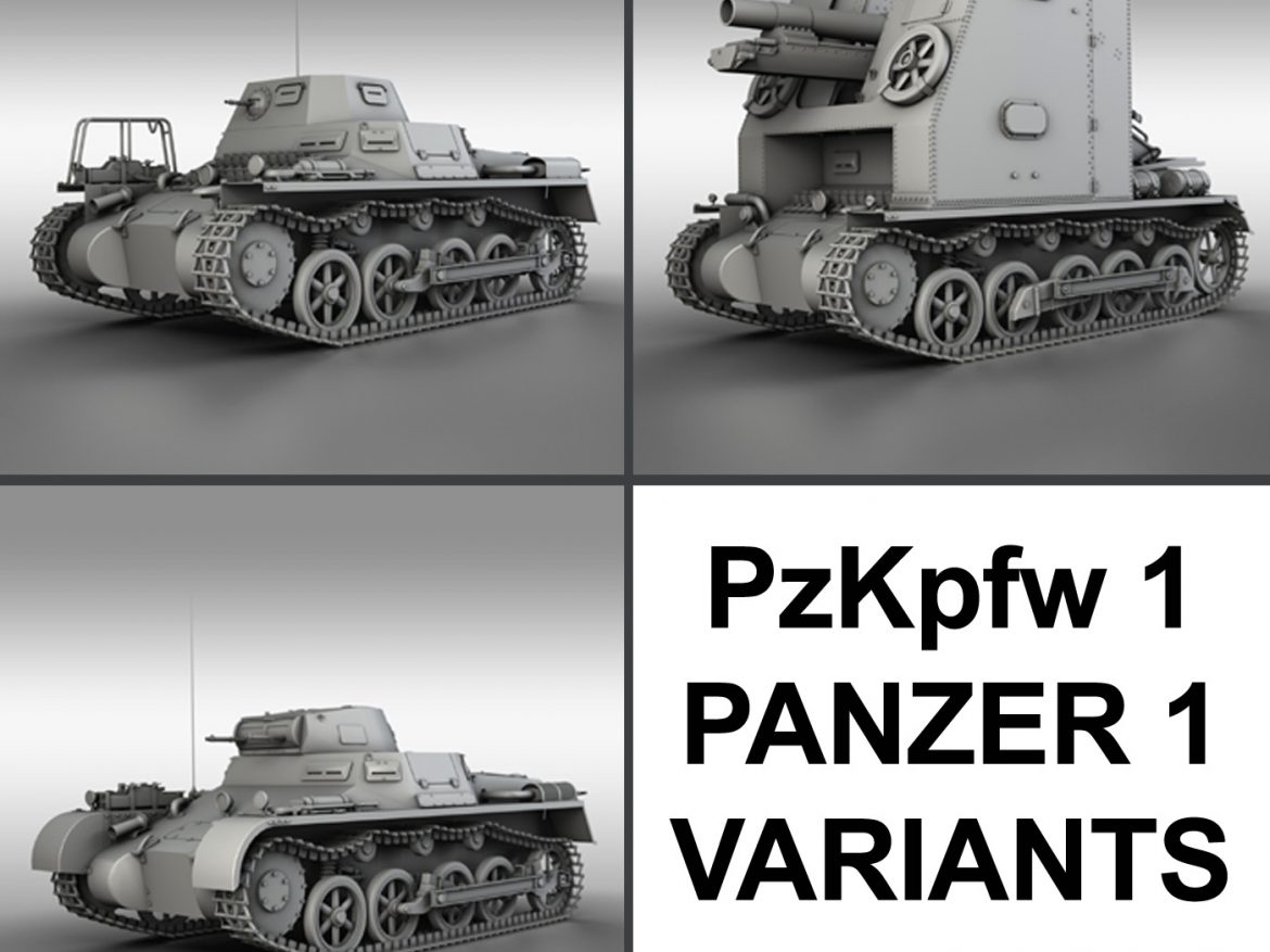 panzerkampfwagen 1 – panzer 1 collection 3d model 3ds fbx c4d lwo obj 189336