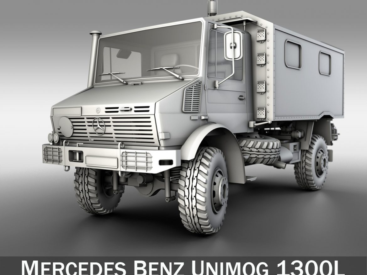 mercedes benz unimog u1300l – ambulance trailer 3d model 3ds fbx c4d lwo obj 189593