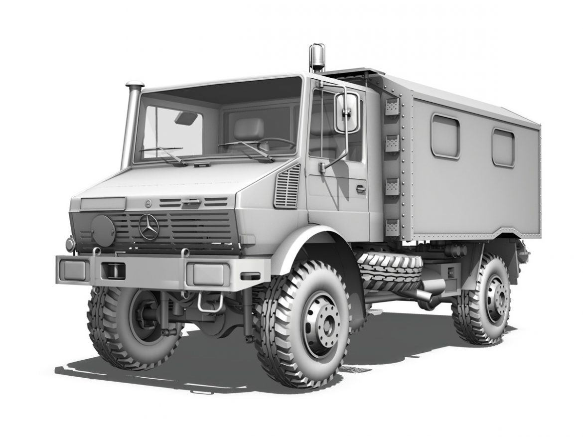 mercedes benz unimog u1300l – ambulance trailer 3d model 3ds fbx c4d lwo obj 189594