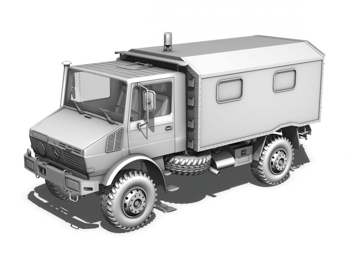mercedes benz unimog u1300l – ambulance trailer 3d model 3ds fbx c4d lwo obj 189595