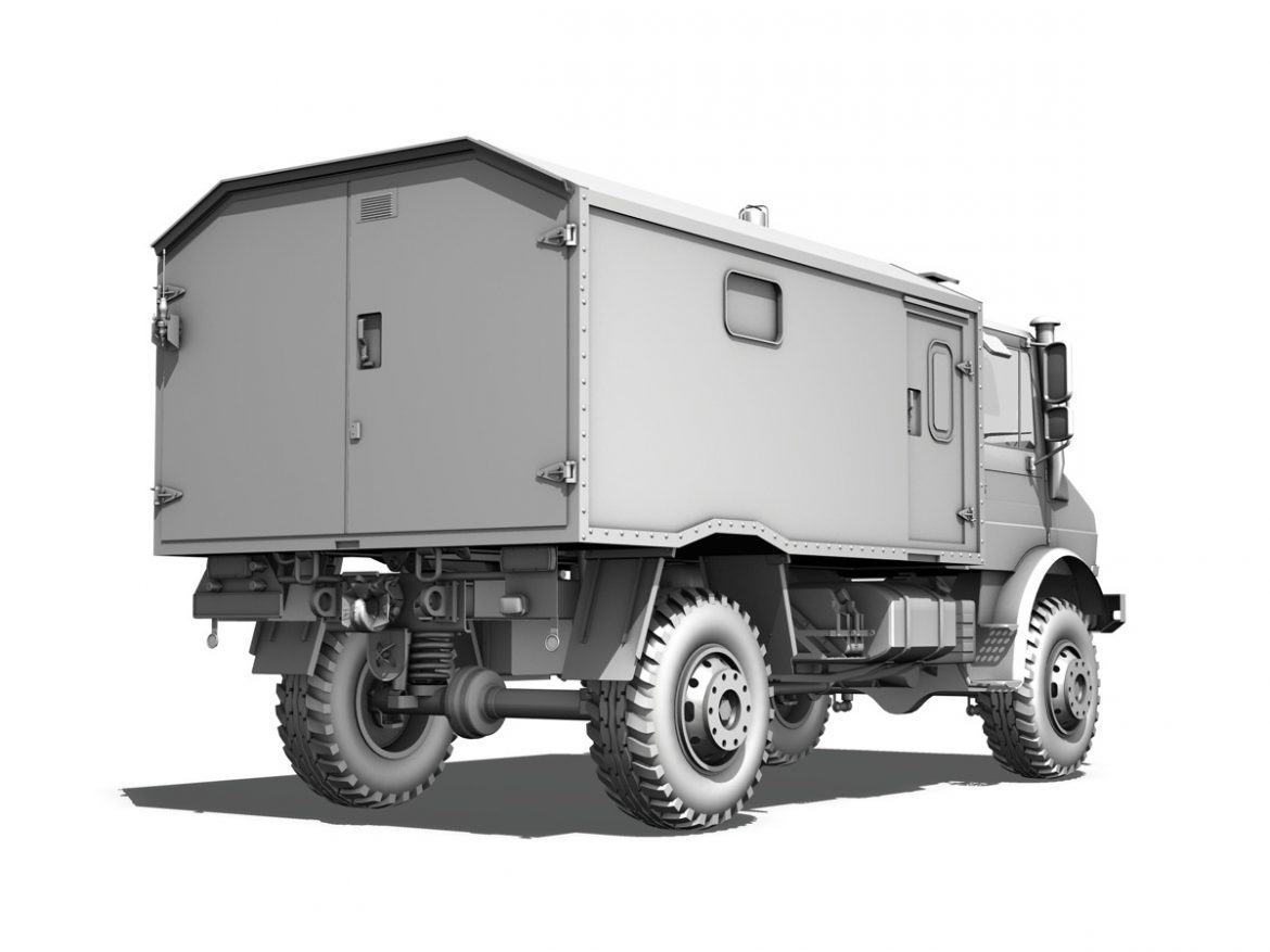 mercedes benz unimog u1300l – ambulance trailer 3d model 3ds fbx c4d lwo obj 189598