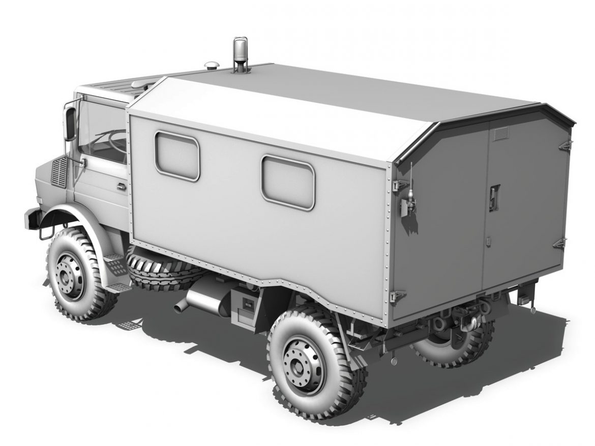 mercedes benz unimog u1300l – ambulance trailer 3d model 3ds fbx c4d lwo obj 189599
