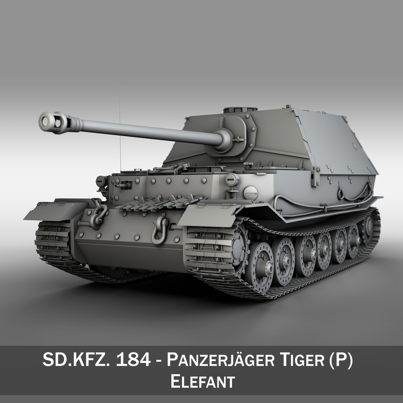 sd.kfz 184 – heavy tank destroyer tiger elefant 3d model fbx c4d lwo 3dm obj 189947