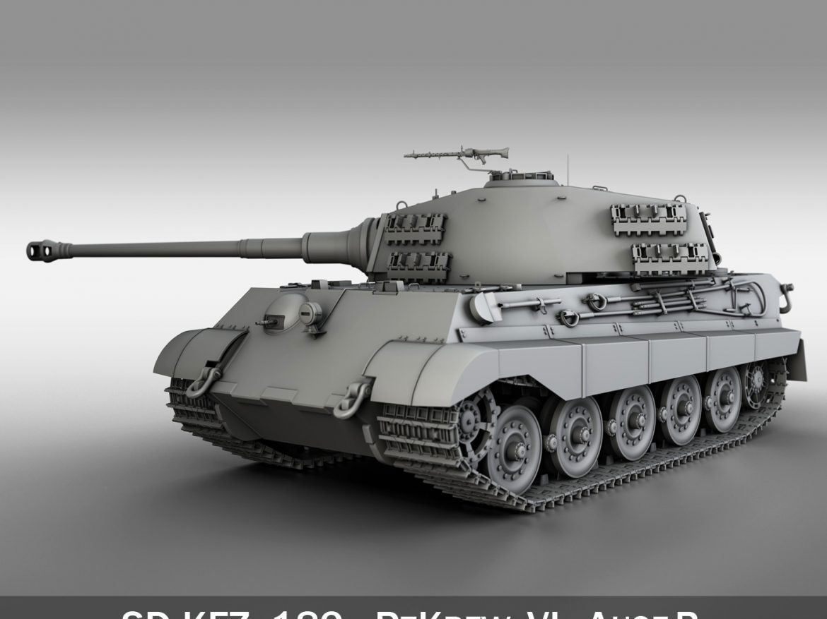 sd.kfz 182 panzer vi – ausf b – tiger ii 3d model 3ds fbx c4d lwo obj 189971