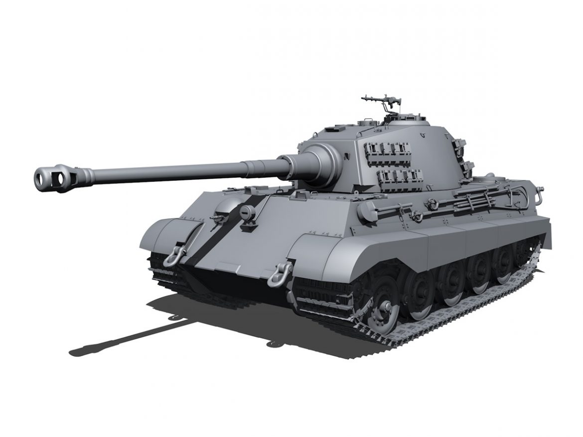 sd.kfz 182 panzer vi – ausf b – tiger ii 3d model 3ds fbx c4d lwo obj 189972
