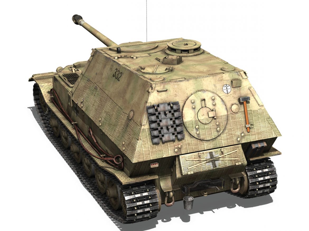 sd.kfz 184 tank destroyer tiger (p) elefant 3d model 3ds fbx c4d lwo obj 190006