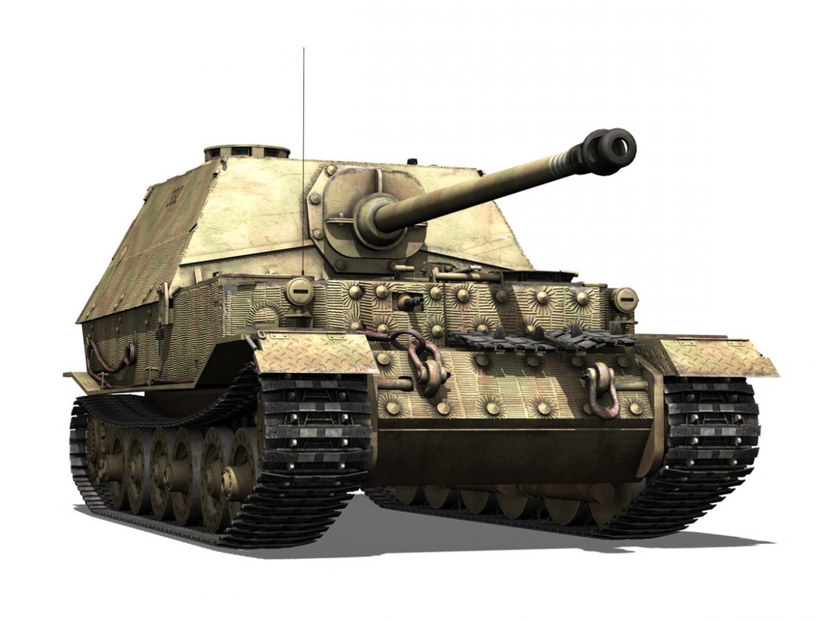sd.kfz 184 tank destroyer tiger (p) elefant 3d model 3ds fbx c4d lwo obj 190009