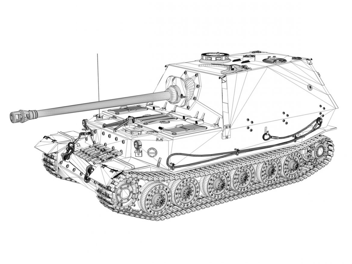 sd.kfz 184 tank destroyer tiger (p) elefant 3d model 3ds fbx c4d lwo obj 190012