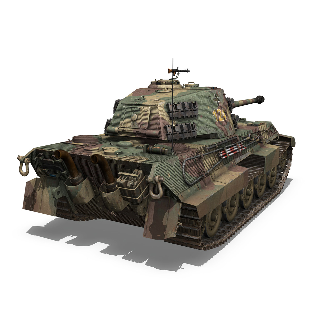 Panzerkampfwagen VI - Ausf.B - Tiger II - 124 3D Model