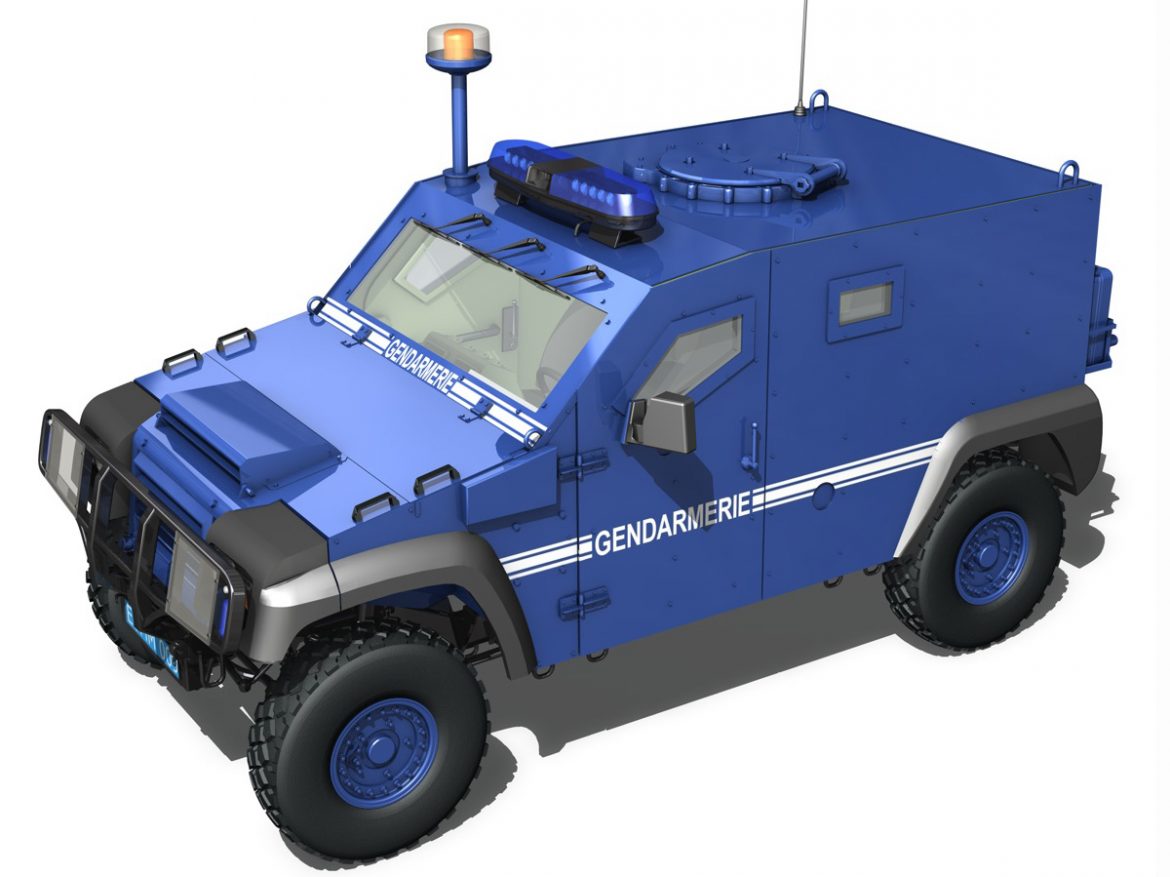 auverland panhard pvp – gendarmerie 3d model 3ds fbx c4d lwo obj 190067