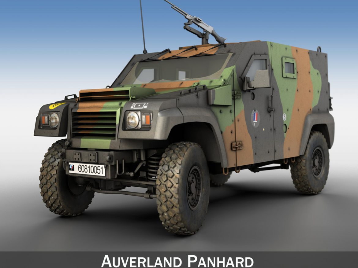 auverland panhard pvp – french army 3d model 3ds fbx c4d lwo obj 190089