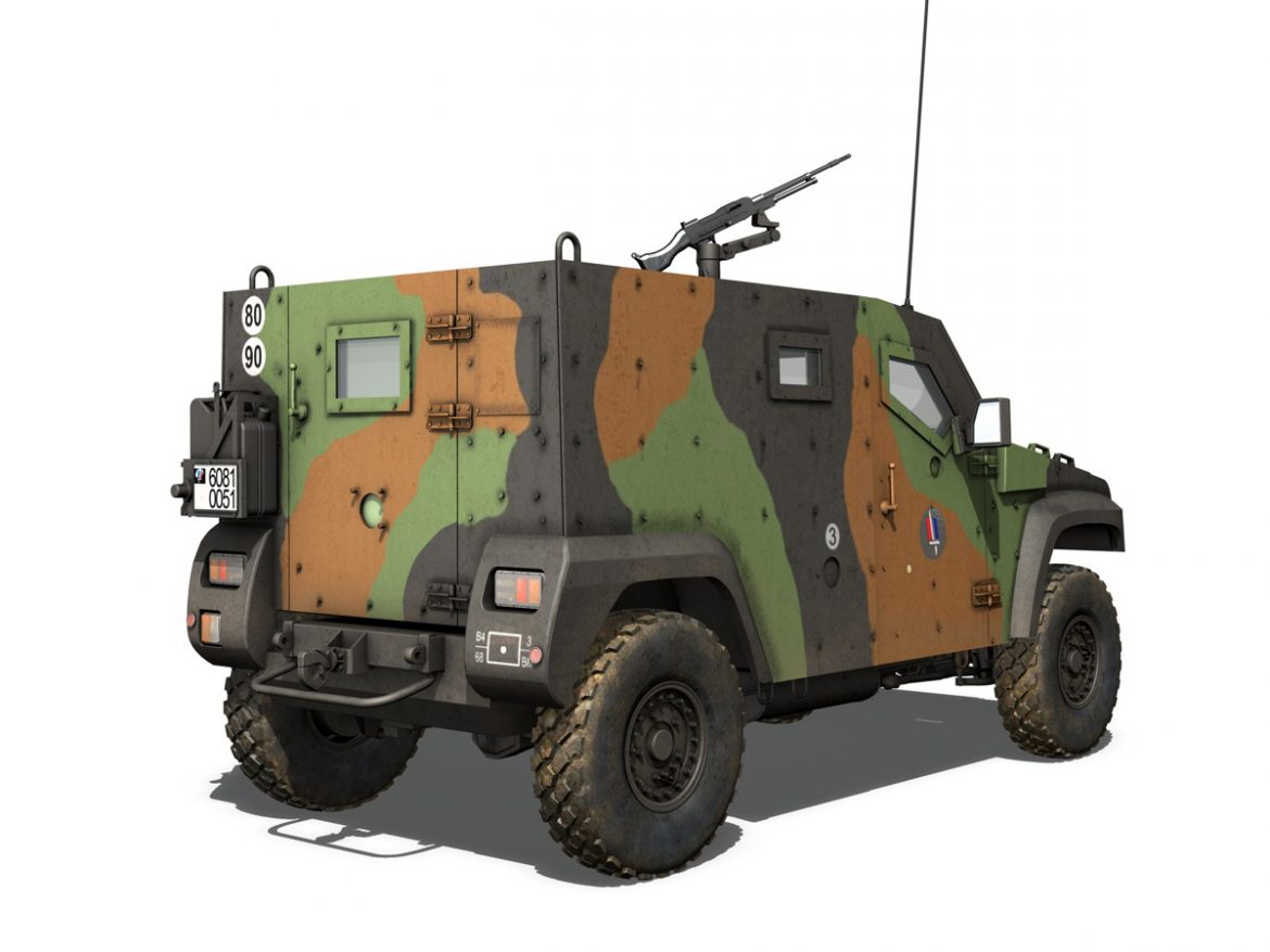 auverland panhard pvp – french army 3d model 3ds fbx c4d lwo obj 190092