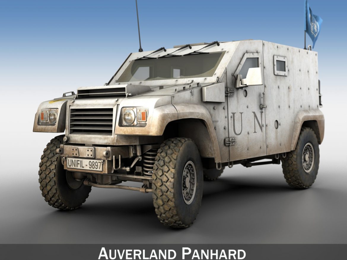 auverland panhard pvp – united nations 3d model 3ds fbx c4d lwo obj 190102