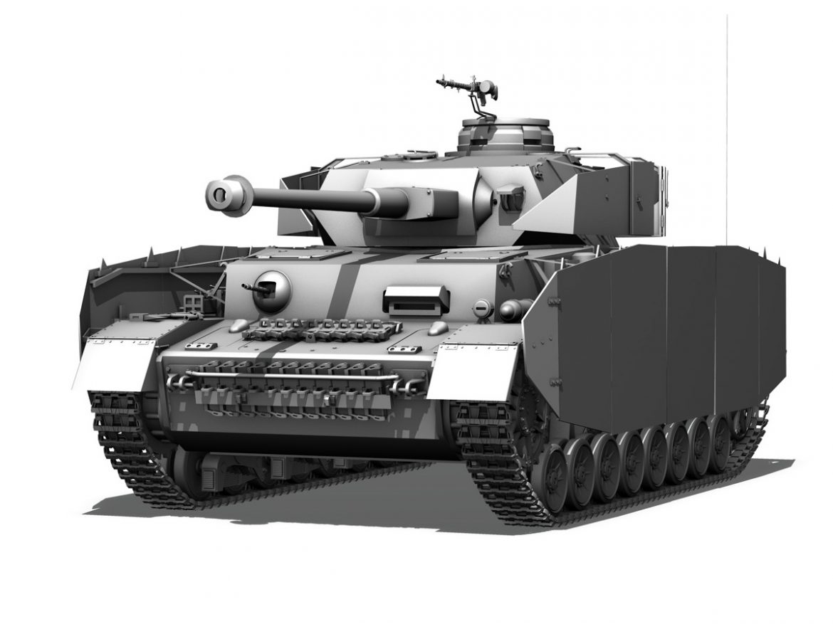 sd.kfz 161 pzkpfw iv – panzer 4 – ausf.h late 3d model 3ds fbx c4d lwo obj 190317