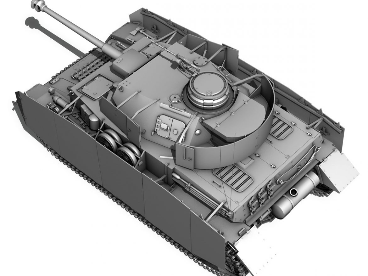 sd.kfz 161 pzkpfw iv – panzer 4 – ausf.h late 3d model 3ds fbx c4d lwo obj 190322