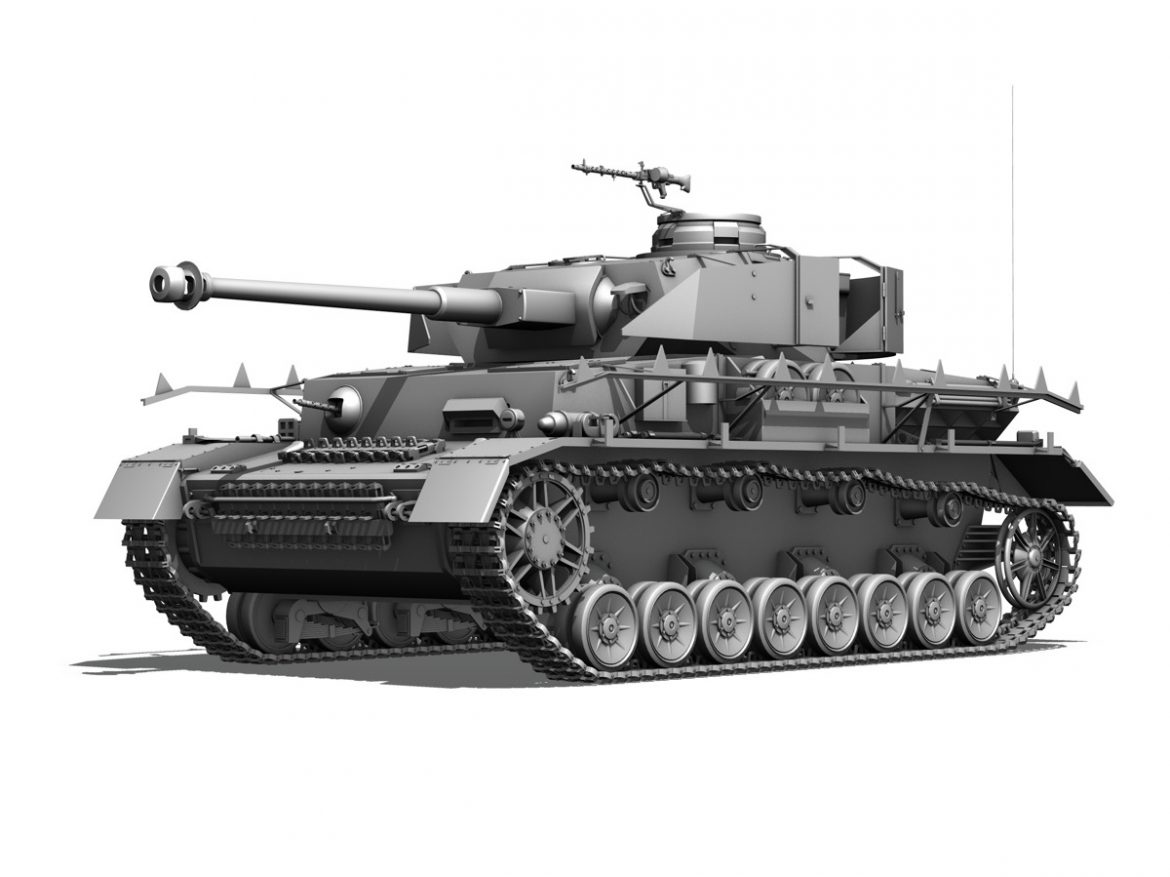 sd.kfz 161 pzkpfw iv – panzer 4 – ausf.h late 3d model 3ds fbx c4d lwo obj 190324