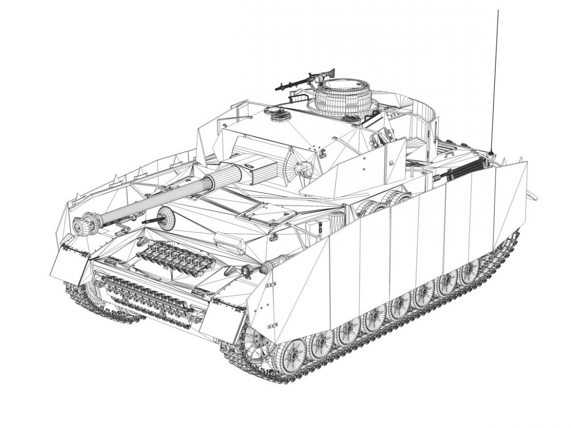 sd.kfz 161 pzkpfw iv – panzer 4 – ausf.h late 3d model 3ds fbx c4d lwo obj 190325