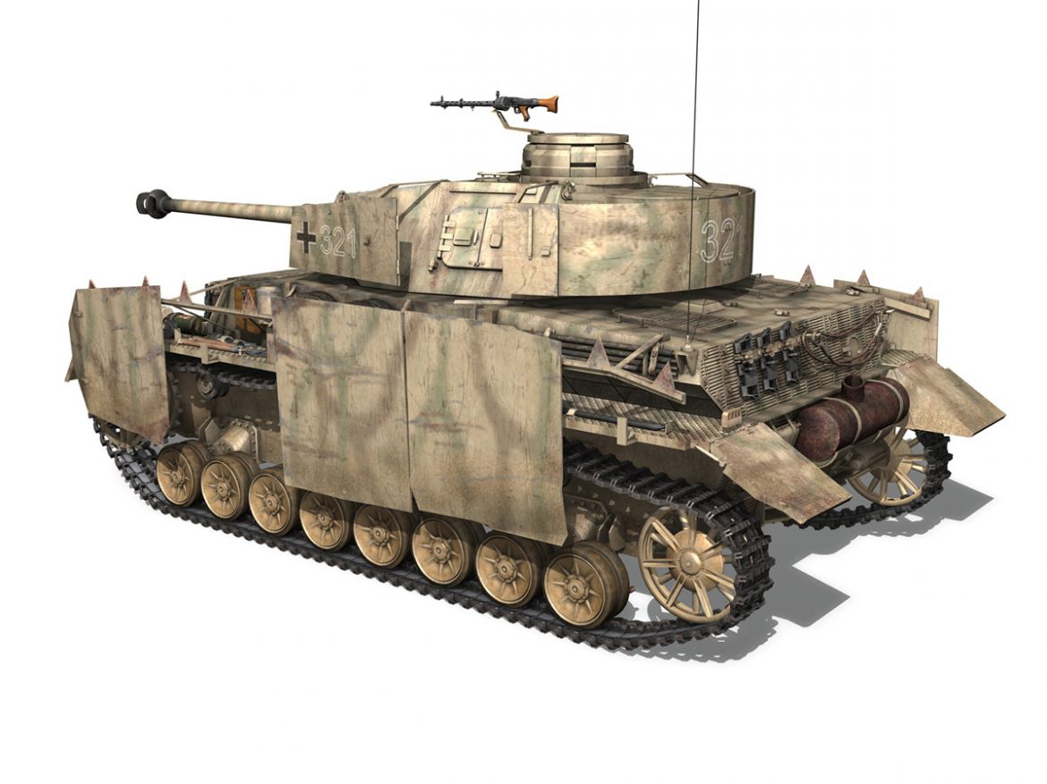 sd.kfz 161 pzkpfw iv panzer 4 ausf.h late 3d model 3ds fbx c4d lwo obj 190342