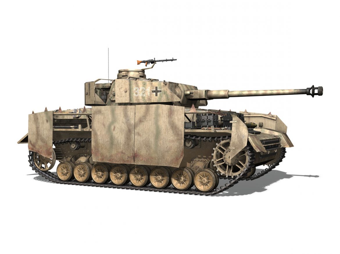 sd.kfz 161 pzkpfw iv panzer 4 ausf.h late 3d model 3ds fbx c4d lwo obj 190344
