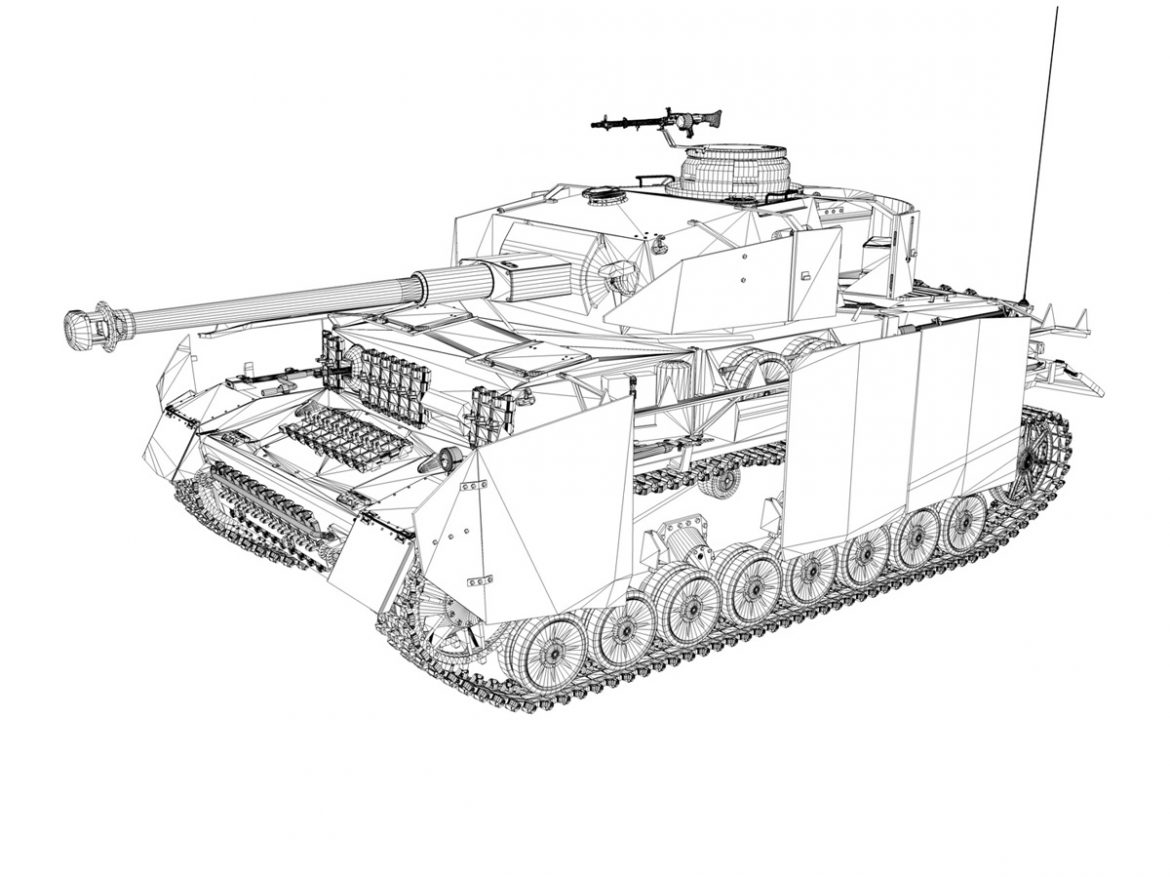 sd.kfz 161 pzkpfw iv panzer 4 ausf.h late 3d model 3ds fbx c4d lwo obj 190348