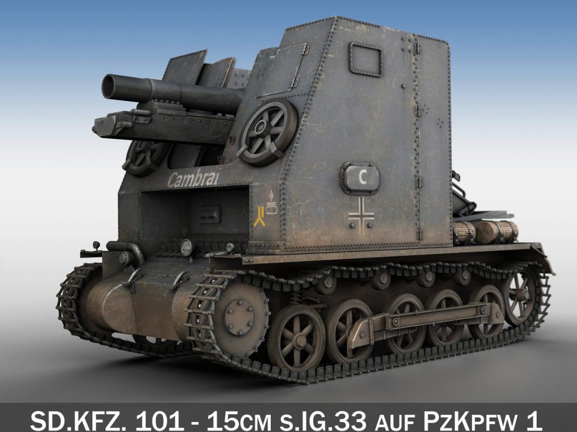 sturmpanzer1 – bison – cambrai- 2.pzdiv 3d model 3ds fbx c4d lwo obj 191337