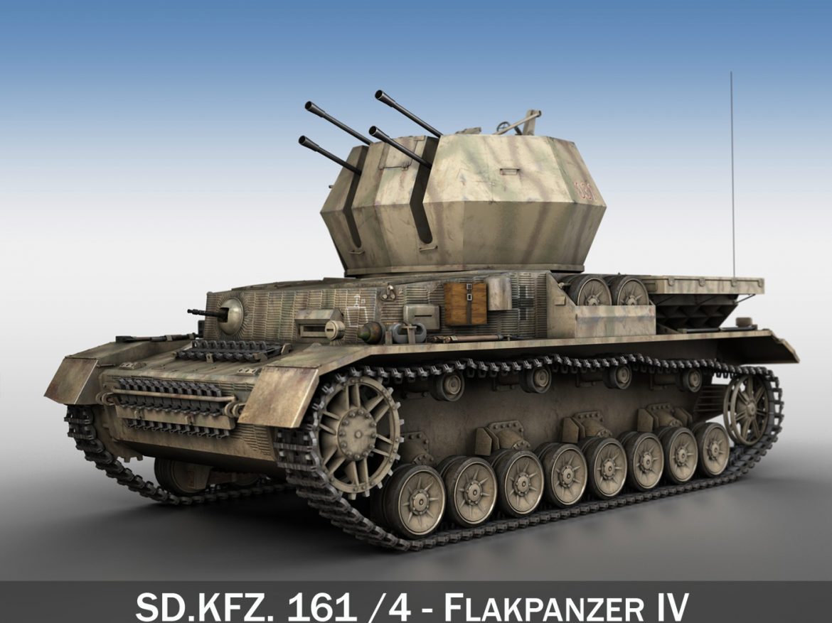 flakpanzer iv – wirbelwind 3d model 3ds fbx c4d lwo obj 191498