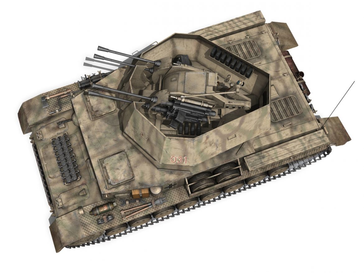 flakpanzer iv – wirbelwind 3d model 3ds fbx c4d lwo obj 191504